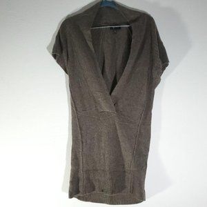 Aqua Cashmere Brown Tunic V neck S